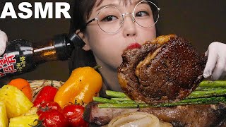 ASMR 토마호크 스테이크 리얼사운드 쿡방 amp 먹방 TOMAHAWK STEAK COOKING amp EATING SOUNDS MUKBANG  Ae Jeong ASMR [upl. by Buyers375]