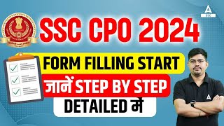 SSC CPO Form Fill Up 2024  SSC CPO Form Kaise Bhare  Step by Step Process by Vinay Sir [upl. by Ela]