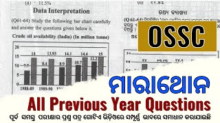 OSSC All Previous Year Data Interpretation Questions  last 7 Exam Question Papers  Marathon [upl. by Annerb778]