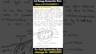 Mitochondria structure  Cell Theory bscnotes neet biology [upl. by Enrev]