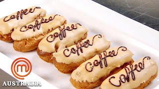 Coffee Eclairs Masterclass  MasterChef Australia  MasterChef World [upl. by Van]