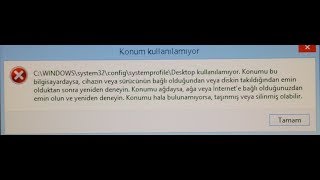 quotc\windows\system32\config\systemprofile\desktopquot Hatası Çözümü [upl. by Yevi]