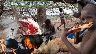 🍖Hunting Big Bush pigs With Hadzabe TribeTrue Hunters🔥 [upl. by Terrab]