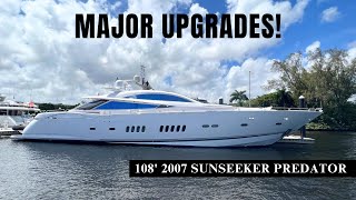 Walkthrough this RENOVATED 108 2007 Sunseeker Predator quotDiabalo Blancoquot [upl. by Aisac]