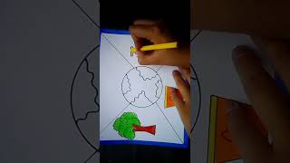 How To Draw World Earth Day Drawing World Earth Day Poster DrawingSave Earth Drawing Easy Steps [upl. by Nnaeirual]