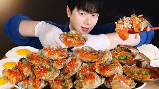 SUB알이 꽉찬 간장게장 먹방🧡 밥도둑 계란후라이 간장새우 집밥 한식 Soy Sauce Crab Ganjang Gejang mukbang asmr [upl. by Etnaed376]