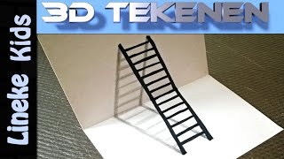 3D LADDER tekenen voor beginners [upl. by Saw110]