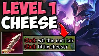 I got a Serrated Dirk at Level 1 WTF Hilarious Shaco Cheese Strategy [upl. by Kajdan]