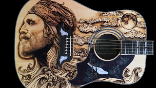 Tom Petty Epiphone Dove acoustic guitar pyrography [upl. by Vieva]