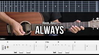 Always  Bon Jovi  EASY Guitar Tutorials TABS  Guitar Lessons [upl. by Dru841]