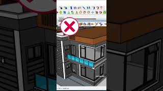 How to Design a Balcony in SketchUp Using Profile Buildersketchup sketchup3d architects 3ddesign [upl. by Shirk]