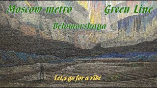 metro Moscow Green Line Belomorskaya  interior view trains passengers Fragment 9 [upl. by Aramac]