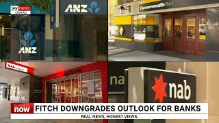 Fitch downgrades outlook for banks in Aust and NZ [upl. by Auqinot]