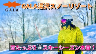 【ガーラ湯沢】GALA湯沢スキーリゾートの中央エリアを気持ち良く滑る✨雪もたっぷり☃️ちょっと遅めの冬本番！gala ガーラ湯沢 栗山未来 [upl. by Bogosian]