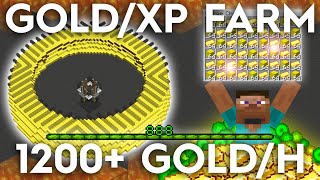 Minecraft GoldXP Farm  1200 Ingots per Hour  Zombie Pigman Farm [upl. by Skill]