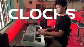 Coldplay CLOCKS cover CASIO  free sheet MUSIC  Uikeloop epiccover pianorock coldplay clocks [upl. by Cherrita]