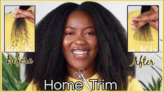 HOW TO TRIM YOUR OWN HAIR Natural Hair 4C  KandidKinks [upl. by Mafala]