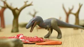 600 subscriber special Tyrannosaurus rex vs Giganotosaurus  clay dinosaur fight [upl. by Nobell]