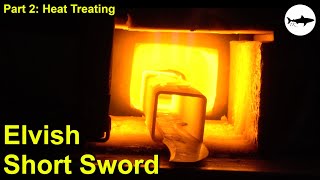 Copper Damascus Elven Short Sword  Part 2 Heat treating [upl. by Karlene666]