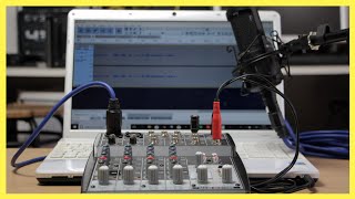 How To Connect A Mixer To A Laptop Or PC  Beringher Xenyx 802  Audio Technica AT2020 Sound Test [upl. by Thomey]