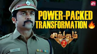 Suriya’s Ultimate Transformation Scene🔥  Singam 2  Santhanam  Anushka Shetty  Sun NXT [upl. by Harimas]