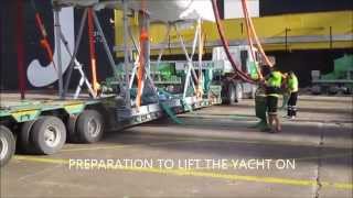 Cargo Survey Yacht Loading Break Bulk in Container Ship at Valencia Port Spain [upl. by Calia]