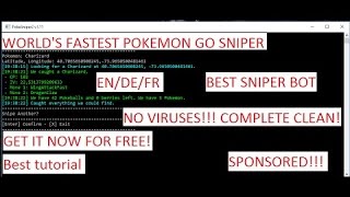 POKEMON GO SNIPER BOT EASY TUTORIAL EN DE FR WORKING100 NEW API [upl. by Bogie706]