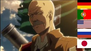 Commander Pixis Speech in 5 Languages  Attack On Titan  Shingeki No Kyojin [upl. by Leamse872]