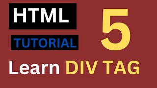 Learn Div tag in HTMLhtmltutorial divtag [upl. by Ehcar147]