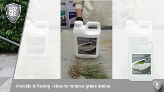 ECOPROTEC  Removing Grass Stains From Porcelain Paving [upl. by Kono]