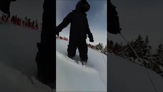 Samurai snowboarding keystone resort on a powder day [upl. by Rehpoitsirhc]