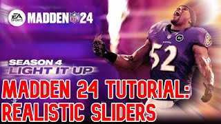 Best realistic MADDEN 24 sliders for SEASON 4 LIGHT IT UP  Dreddeus for PS5 [upl. by Sherry]