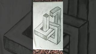 Drawing Impossible shape videoviralartdrawing youtubeshortsshorts trendingviralvideoshort [upl. by Fabyola]