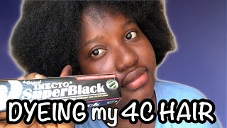 HOW TO DYE NATURAL HAIR AT HOME  USING INECTO SUPER BLACK HAIR COLOUR [upl. by Peyter23]