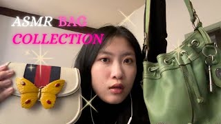 ASMR BAG👜 COLLECTION💓 fabric sounds whispering [upl. by Yentruocal797]