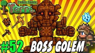 Terraria 52  PC  BOSS GOLEM  Como matar o Boss  Nova picareta [upl. by Basset533]