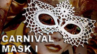 Venezianische Karneval Maske häkeln Teil I  Kostenlose Häkelanleitung [upl. by Keyes]