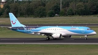 Jetairfly Embraer ERJ190 OOJVA TB 3762 takeoff at Berlin Tegel Airport [upl. by Yecies]