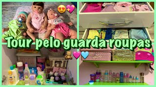 Tour pelo guarda roupas dos meus bebês reborns 🧸🩷💖🩵 [upl. by Nnahoj]