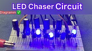 How to build a LED Chaser Circuit using Transistor on Breadboard [upl. by Rigby]