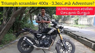 33 Lakhs Triumph Scrambler 400X  Is it worth the hype [upl. by Tailor703]