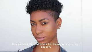 How to Style Short Afro Hair Using a Ponytail Simple Way BacktoSchool Styles Hair [upl. by Mines]