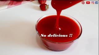 Coulis de fraises  strawberry coulis  صلصة الفراولة [upl. by Florine574]