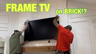 Samsung Frame TV Install on BRICK 2024 [upl. by Esirahc302]