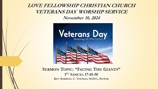 LFCC Veterans Day Service 11102024Sermon Topic quotFacing The Giantsquot [upl. by Siver]