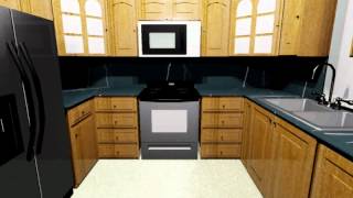 Remodeling Your Kitchen AutoCAD Movie and 3D Presentation [upl. by Bondon]