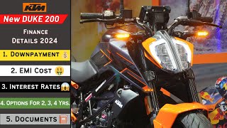 2024 KTM DUKE 200 TFT Display EMI Down Payment  Finance Details  On Road Price  Per Month EMI [upl. by Malena503]