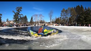 Pickerel Lake 2023  Sleds Drowning amp Crashing [upl. by Kerk876]