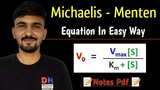 Michaelis Menten Equation In Hindi  Biochemistry  By Dadhich Sir [upl. by Tome776]