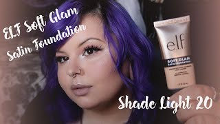 ELF Soft Glam Satin Foundation Light 20 First Impression [upl. by Anelat]